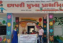 स्वच्छता ही सेवा,दाहोद तालुक के छापरी प्राथमिक विद्यालय में सामूहिक तौर से सफाई की गई।